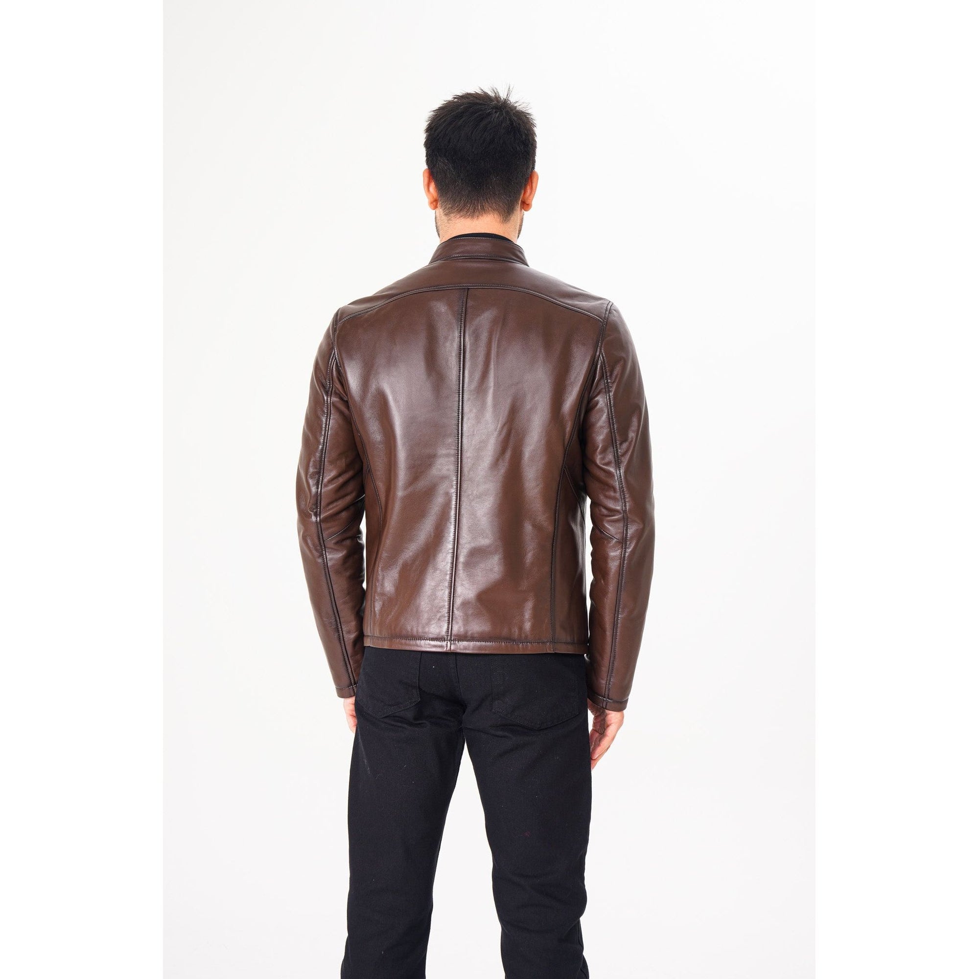 Vinci The Falcon Brown Smooth Leather Jacket