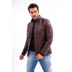 Vinci The Modena Quilted Leather Men Jacket