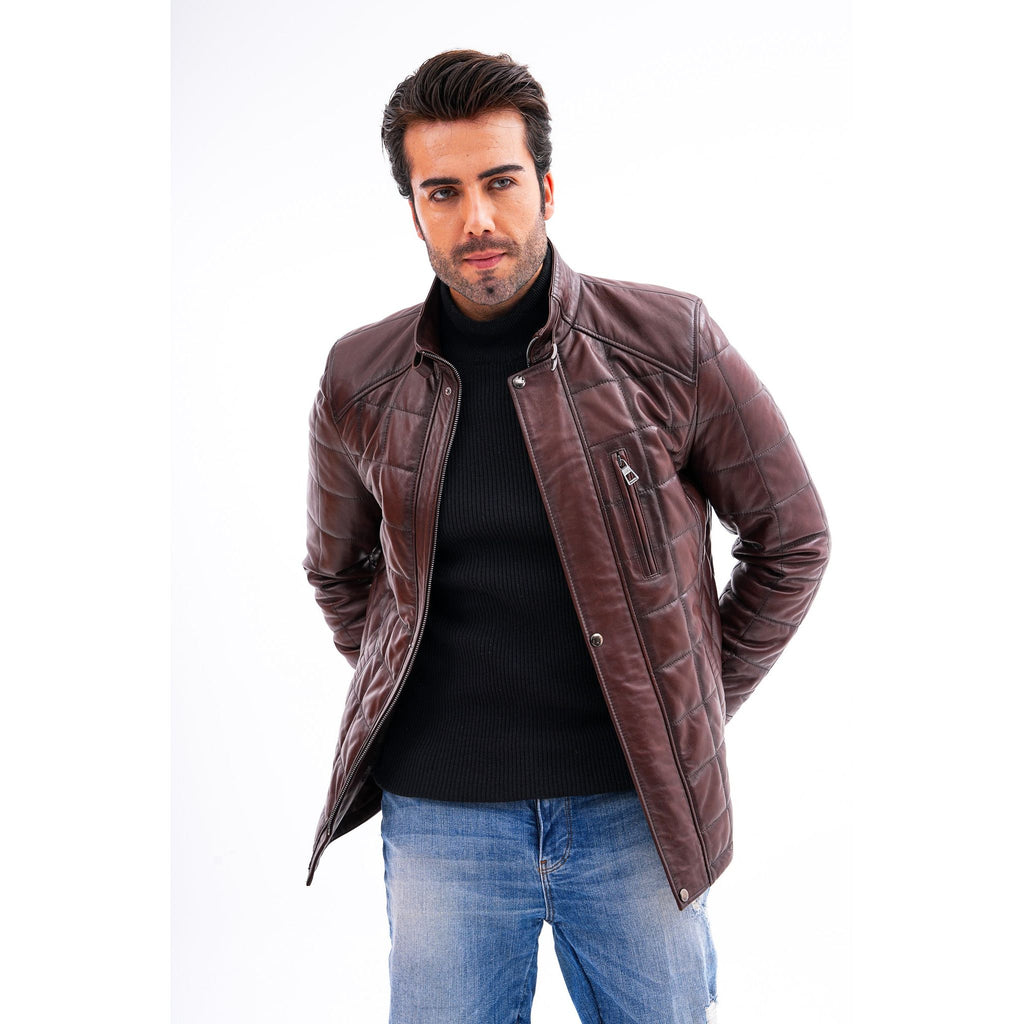 Vinci The Modena Quilted Leather Men Jacket