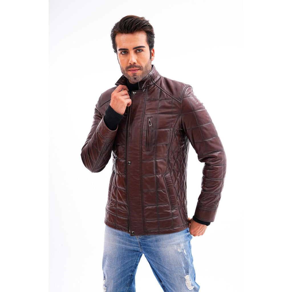 Vinci The Modena Quilted Leather Men Jacket