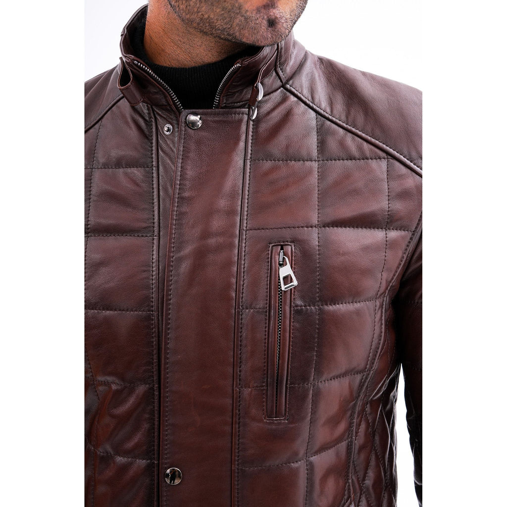 Vinci The Modena Quilted Leather Men Jacket