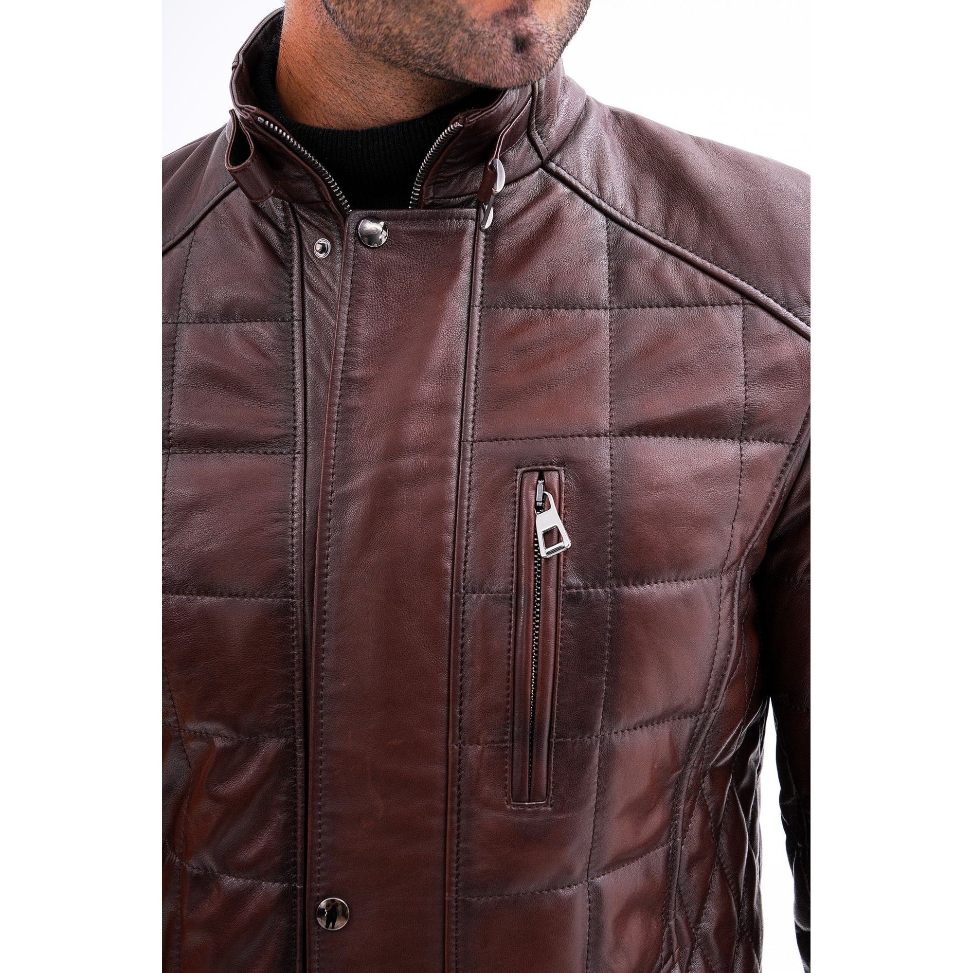 Vinci The Modena Quilted Leather Men Jacket