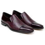Belvedere Men's Shoes Italian Soft Deerskin ANDREO Burgundy