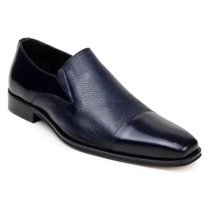 Belvedere Men's Shoes Italian Soft Deerskin ANDREO Navy