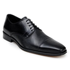 Belvedere Studio Men's Dress Shoes Alexander Deerskin Leather Black
