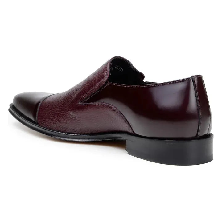 Belvedere Men's Shoes Italian Soft Deerskin ANDREO Burgundy