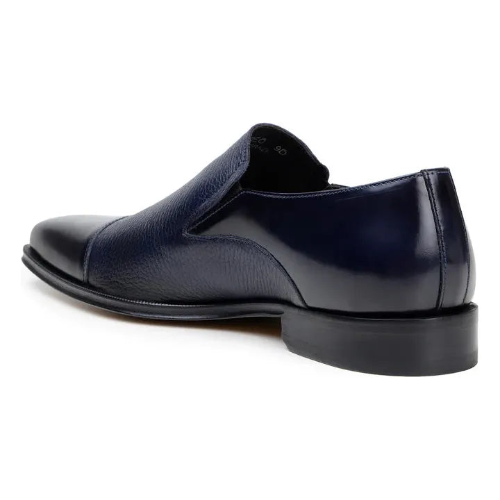 Belvedere Men's Shoes Italian Soft Deerskin ANDREO Navy