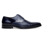 Belvedere Studio Men's Dress Shoes Alexander Deerskin Leather Navy