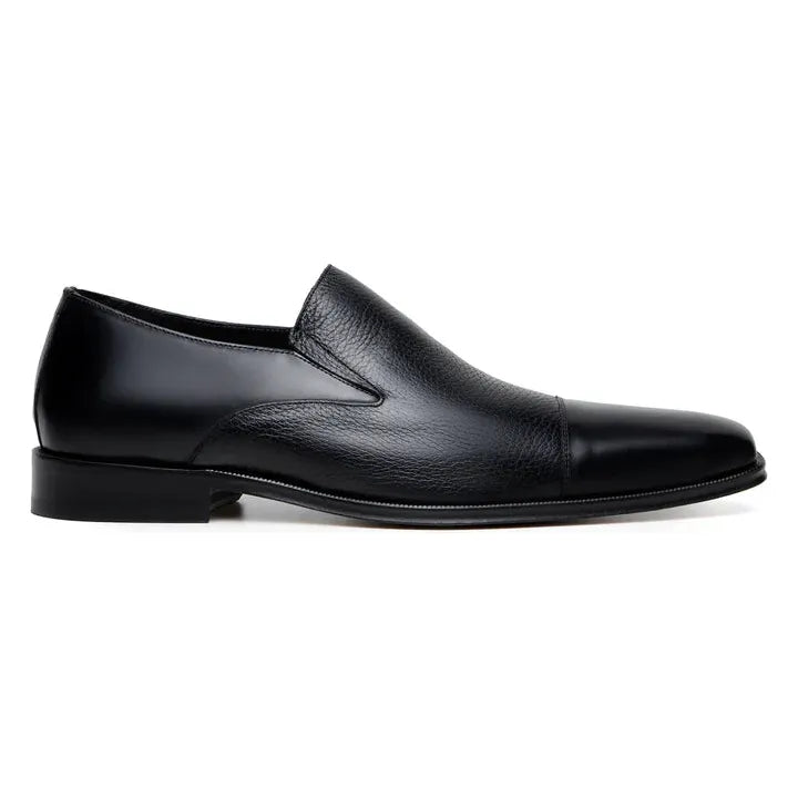 Belvedere Men's Shoes Italian Soft Deerskin ANDREO Black