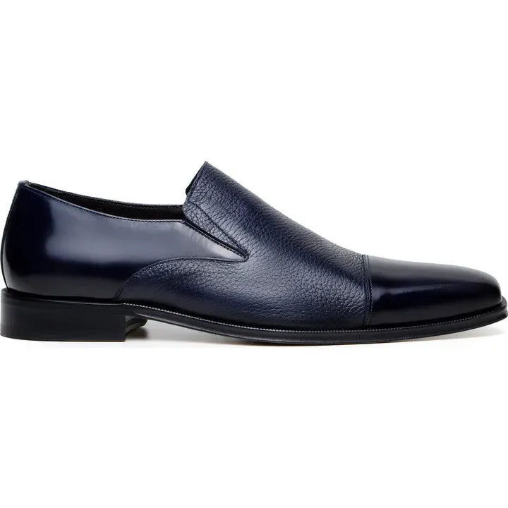 Belvedere Men's Shoes Italian Soft Deerskin ANDREO Navy