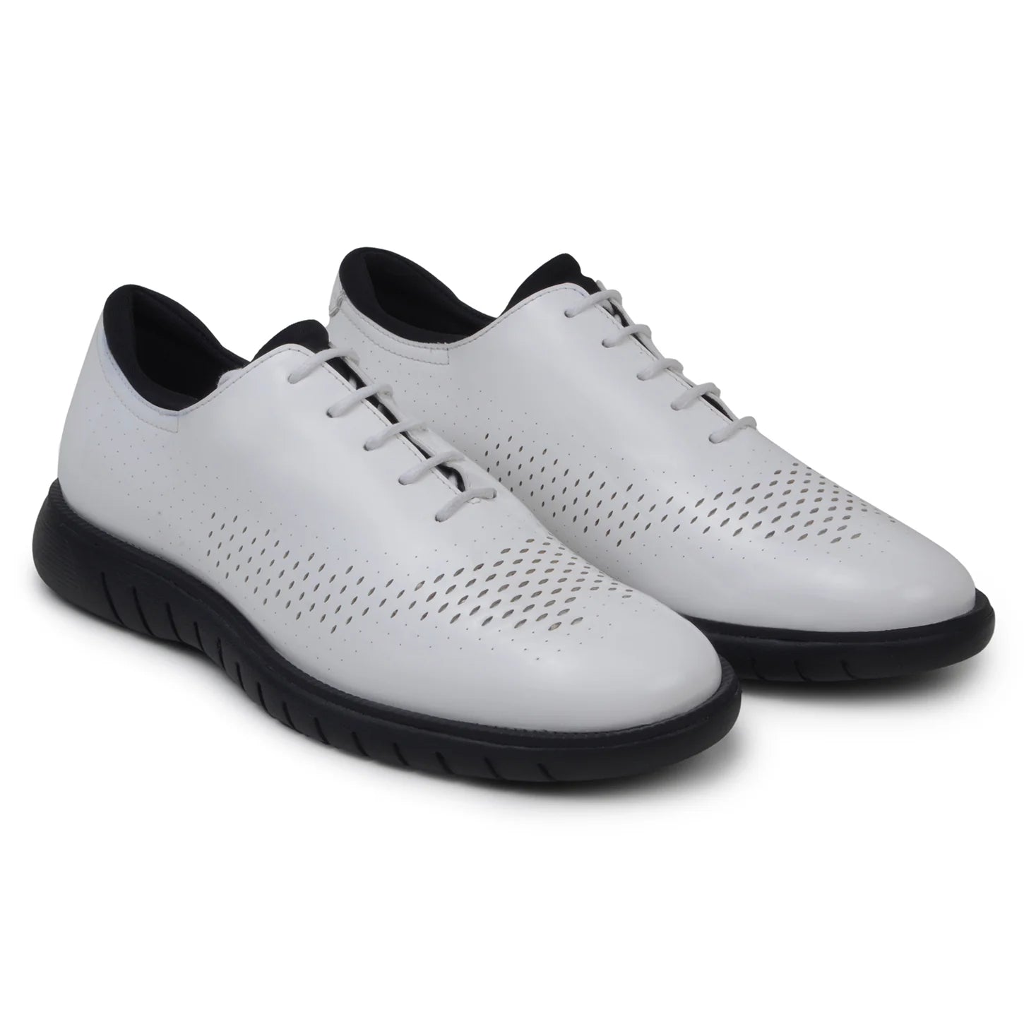 Belvedere Men's Shoes Maxim Wingtip Rich Patent Leather White Sneaker