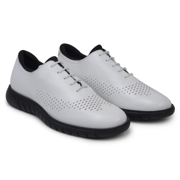 Belvedere Men's Shoes Maxim Wingtip Rich Patent Leather White Sneaker