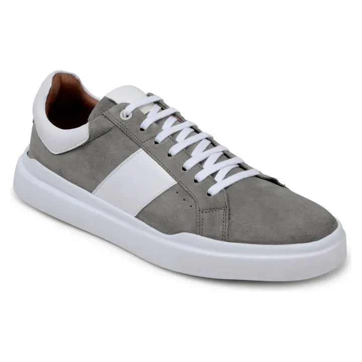 Belvedere Sneaker Suede Leather Olivier Pewter White Shoes