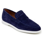 Belvedere Men's Walking Shoes Penny Loafer Niko Navy Suede Leather