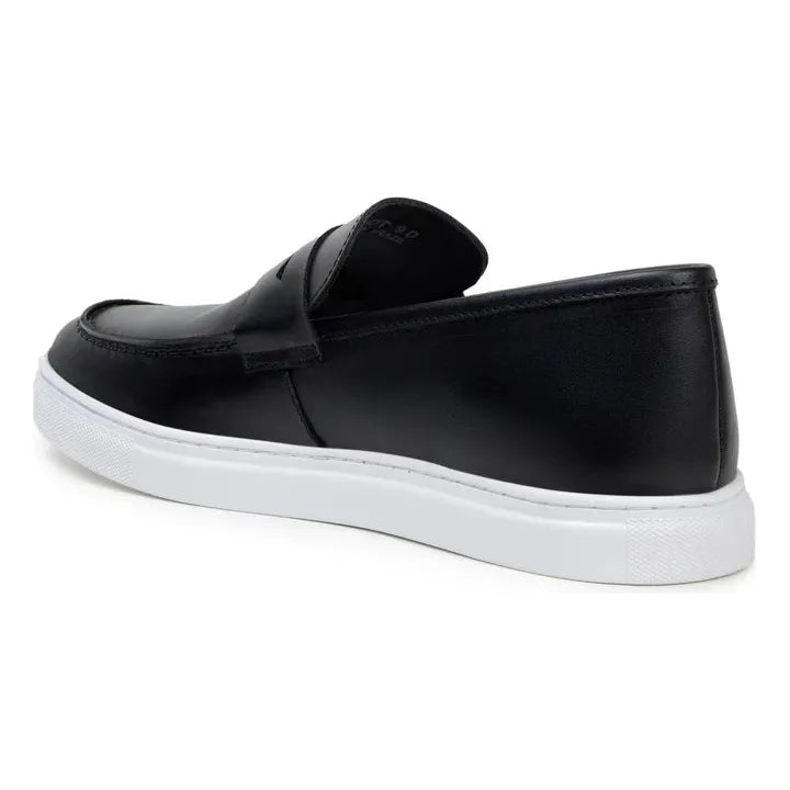 Belvedere Elliot Penny Loafer Walking Sneaker Italian Leather Black