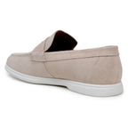 Belvedere Men's Walking Shoes Penny Loafer Niko  Sand Suede Leather