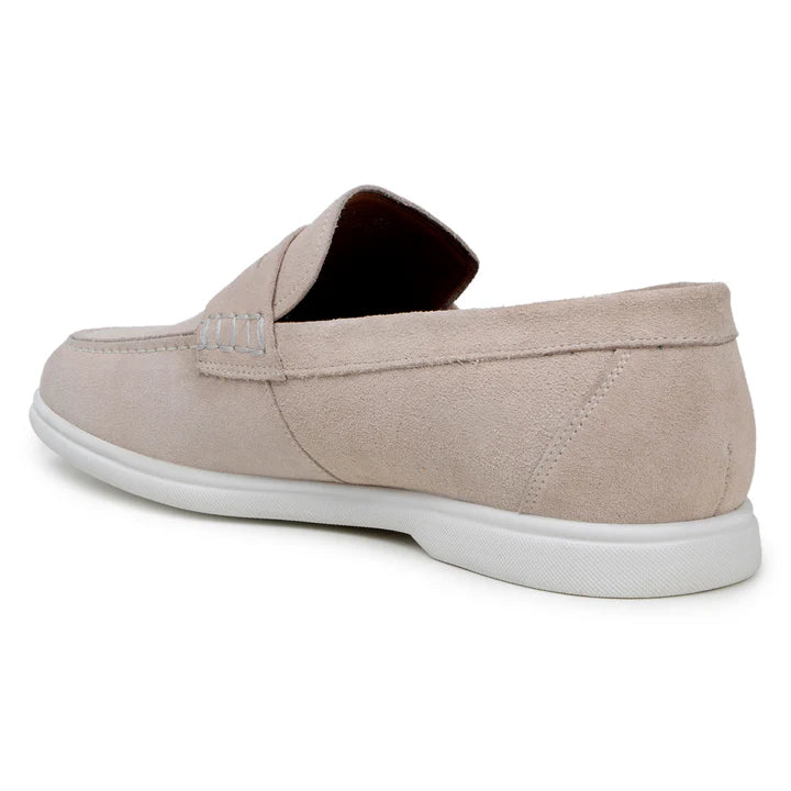 Belvedere Men's Walking Shoes Penny Loafer Niko  Sand Suede Leather