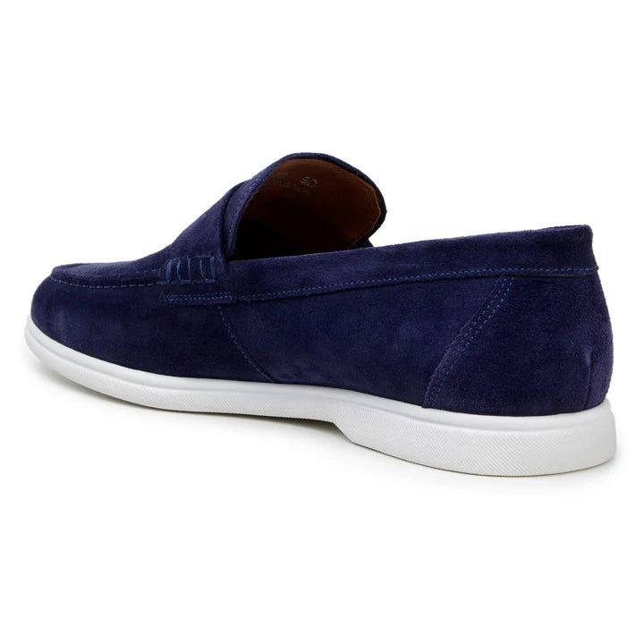 Belvedere Men's Walking Shoes Penny Loafer Niko Navy Suede Leather