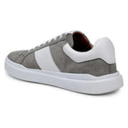 Belvedere Sneaker Suede Leather Olivier Pewter White Shoes