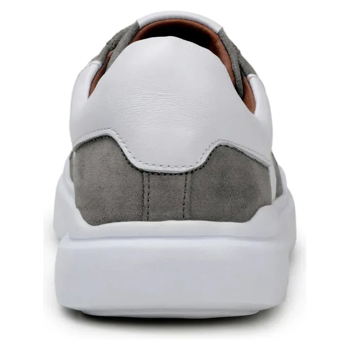 Belvedere Sneaker Suede Leather Olivier Pewter White Shoes
