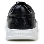 Matteo Black Belvedere Shoes Sneaker Deerskin Leather Black