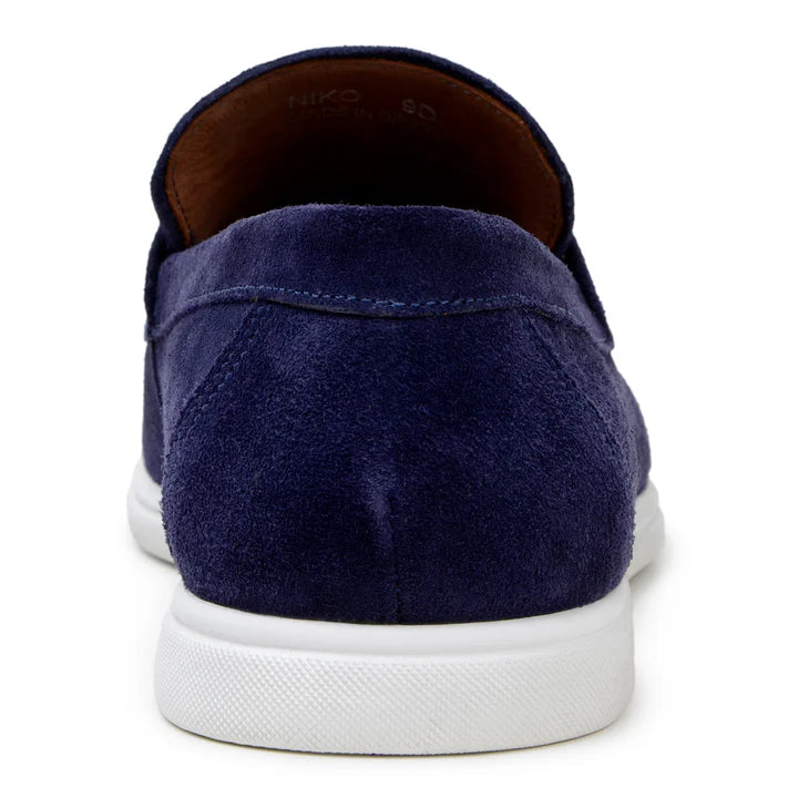 Belvedere Men's Walking Shoes Penny Loafer Niko Navy Suede Leather