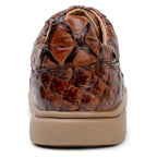 Belvedere Kingstone Genuine Pirarucu Leather Lace Up Sneakers Ant. Almond Br02