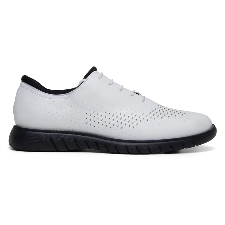 Belvedere Men's Shoes Maxim Wingtip Rich Patent Leather White Sneaker