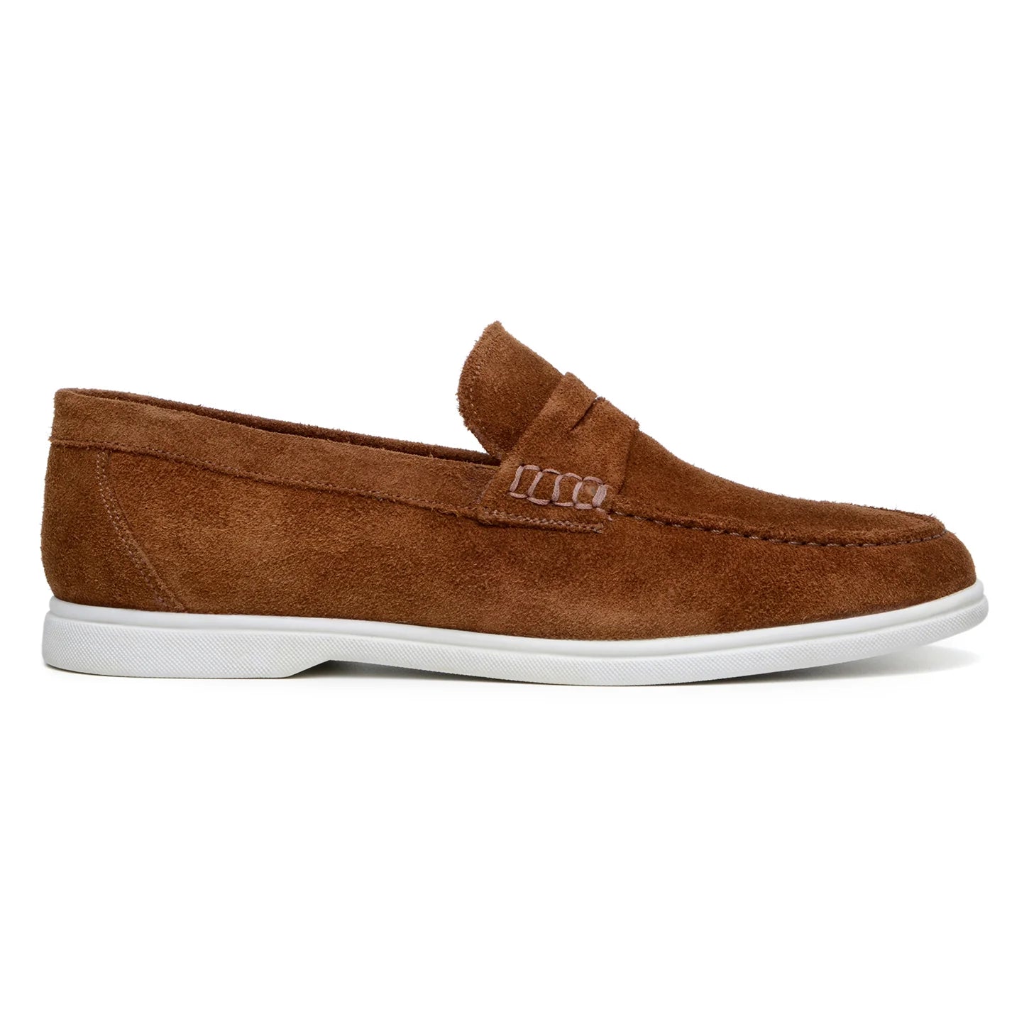 Belvedere Men's Walking Shoes Penny Loafer Niko Bourbon Suede Leather
