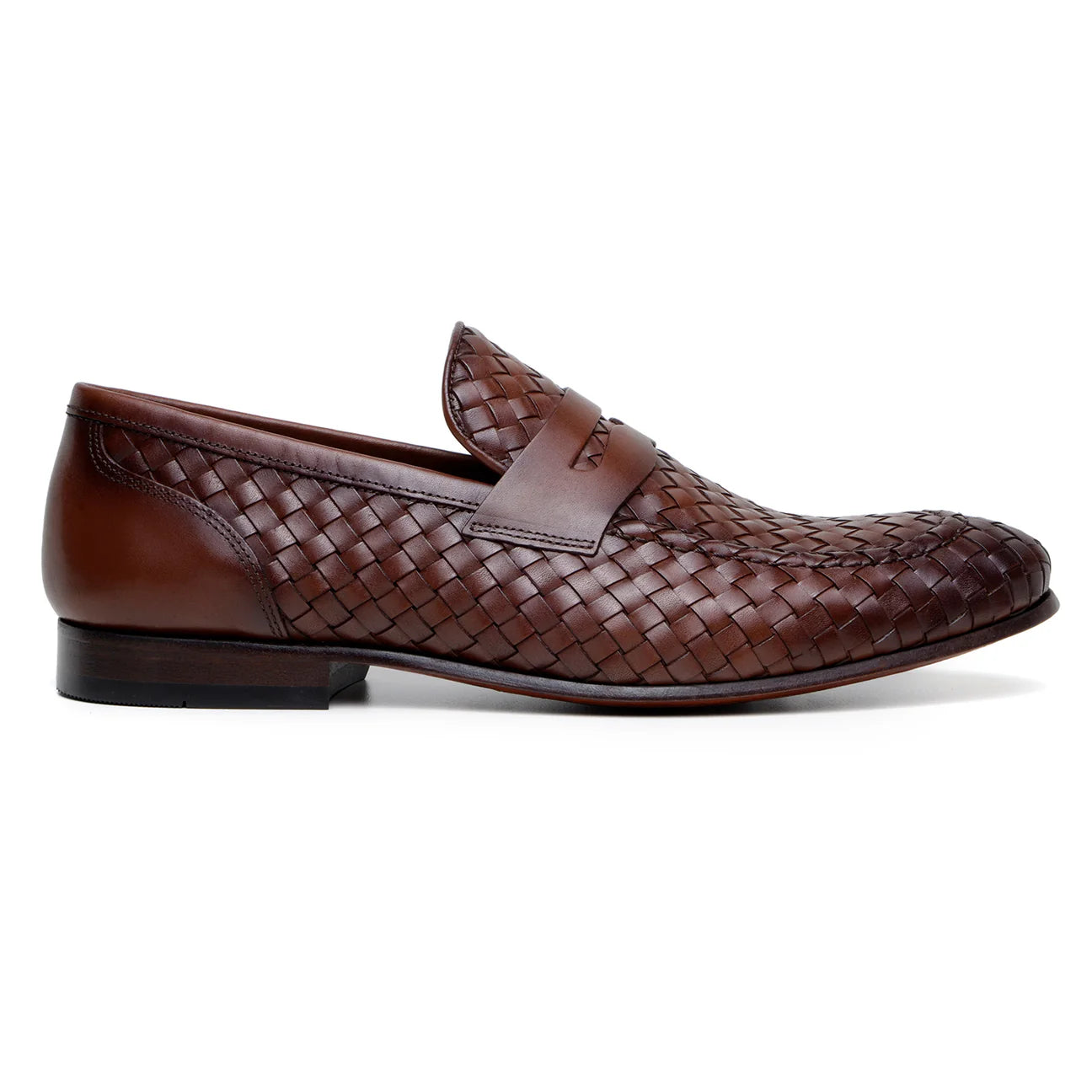 Belvedere Slip-on Penny Loafers Shoes Italian Calfskins Luca Ant.Tan