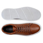 Matteo Black Belvedere Shoes Sneaker Deerskin Leather Ant. Tan