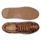 Belvedere Kingstone Genuine Pirarucu Leather Lace Up Sneakers Ant. Almond Br02