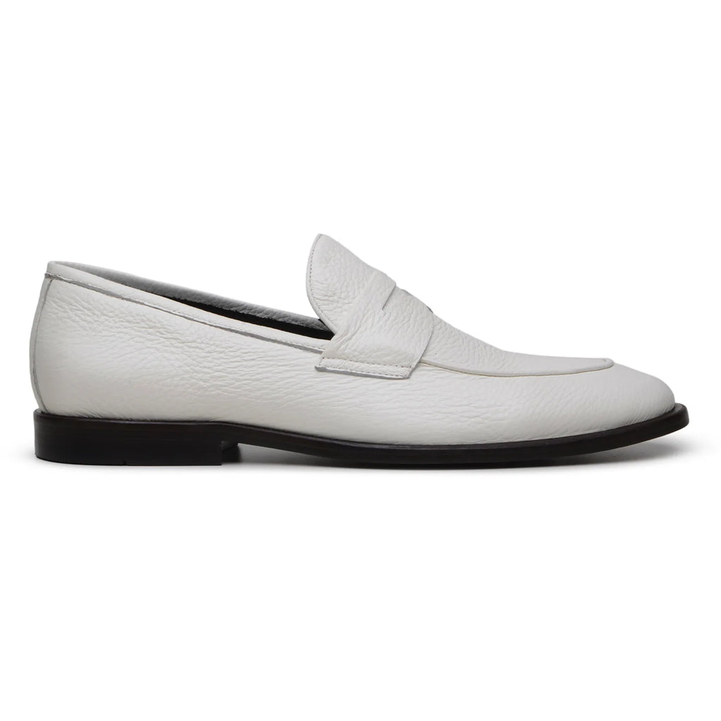 Belvedere Men's Shoes Slip On NOHR Italian luxury Deerskin White