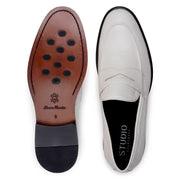 Belvedere Men's Shoes Slip On NOHR Italian luxury Deerskin White