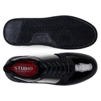 Belvedere Men's Formal Sneaker Edmound Black Velvet Patent Leather