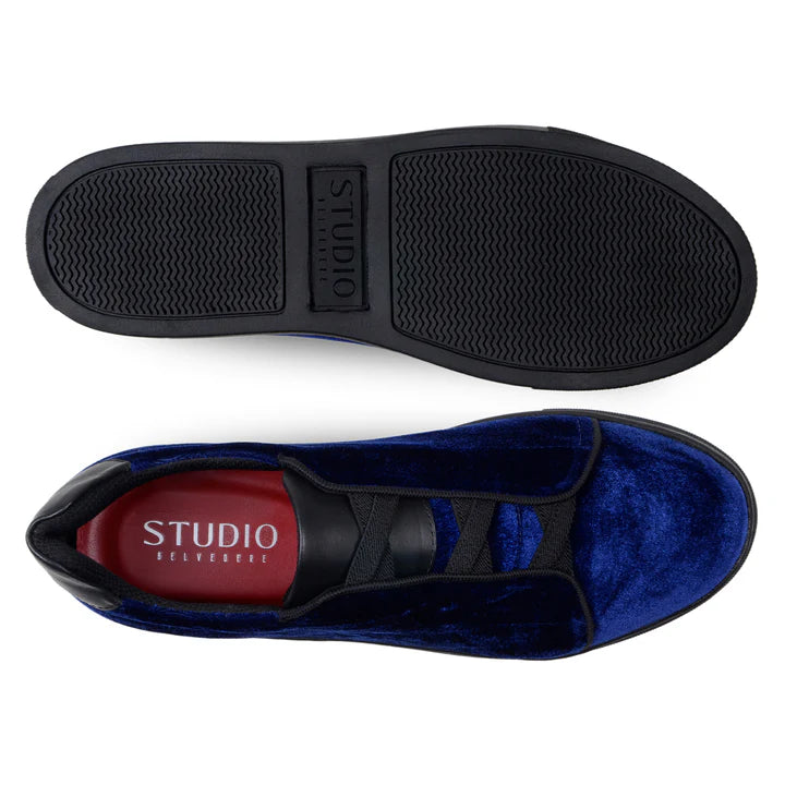 Belvedere Men's Walking Sneaker Midnight Velvet Eros Navy