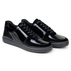 Belvedere Men's Formal Sneaker Edmound Black Velvet Patent Leather
