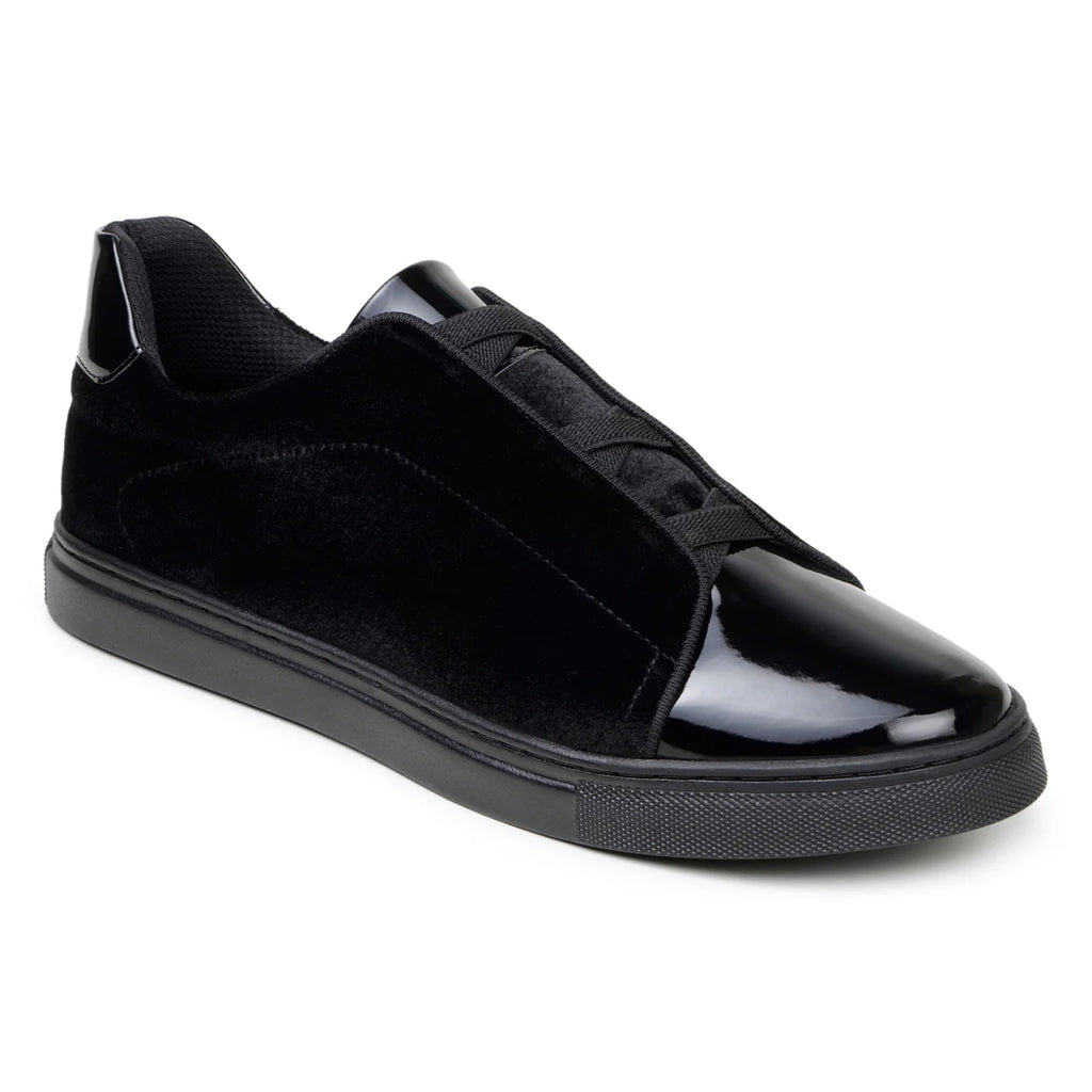 Men's Studio Belvedere SILVANO Plush Velvet Shoes Black Dressy
