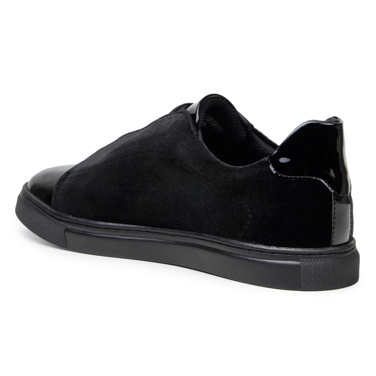 Men's Studio Belvedere SILVANO Plush Velvet Shoes Black Dressy