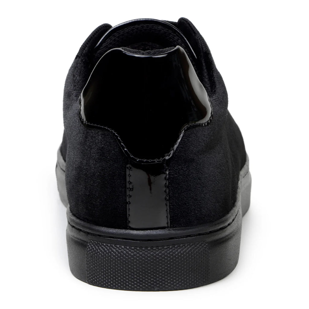 Men's Studio Belvedere SILVANO Plush Velvet Shoes Black Dressy