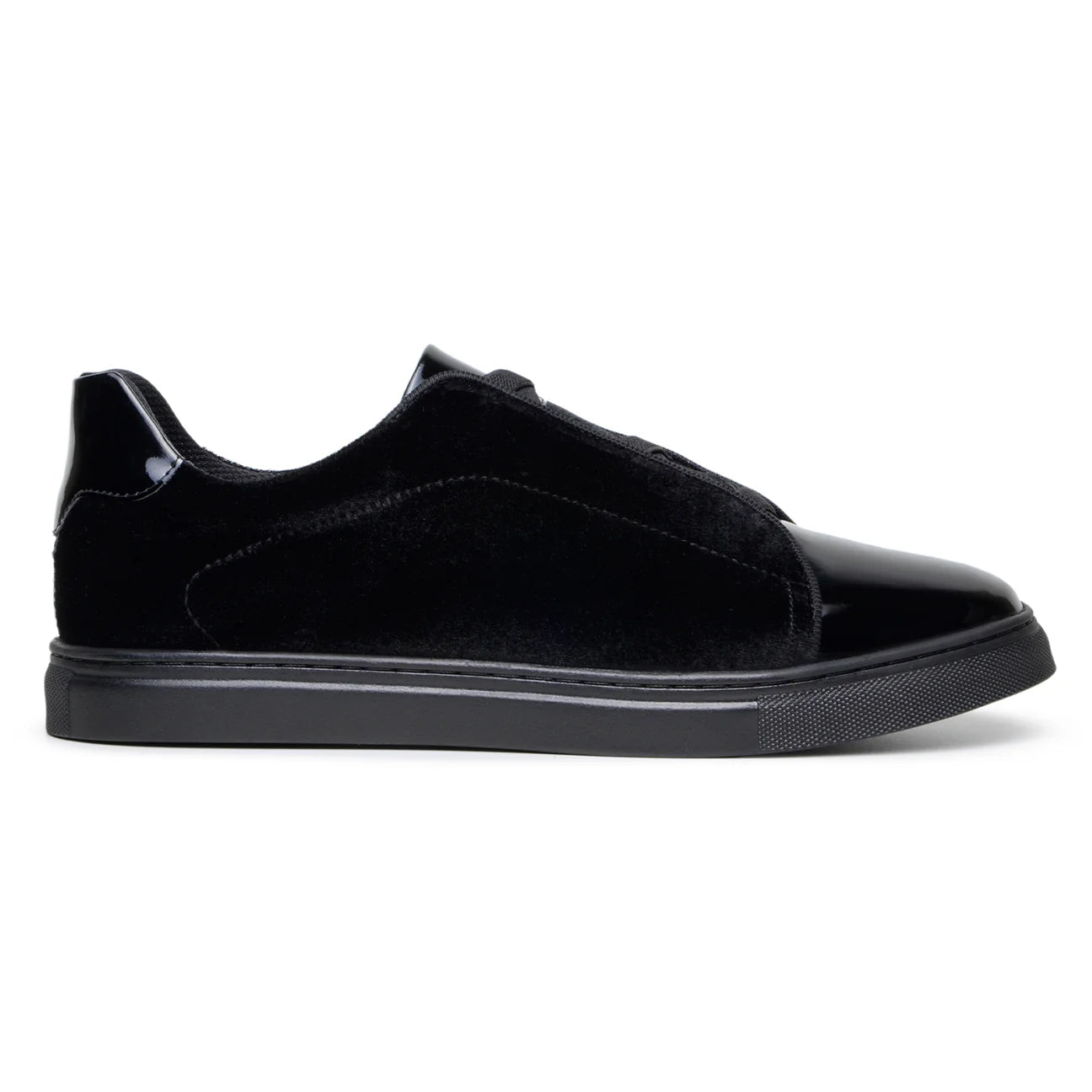 Men's Studio Belvedere SILVANO Plush Velvet Shoes Black Dressy