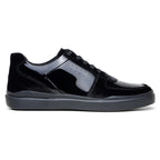 Belvedere Men's Formal Sneaker Edmound Black Velvet Patent Leather