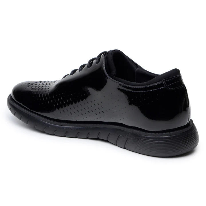 Belvedere Men's Shoes Maxim Wingtip Rich Patent Leather Black Sneaker