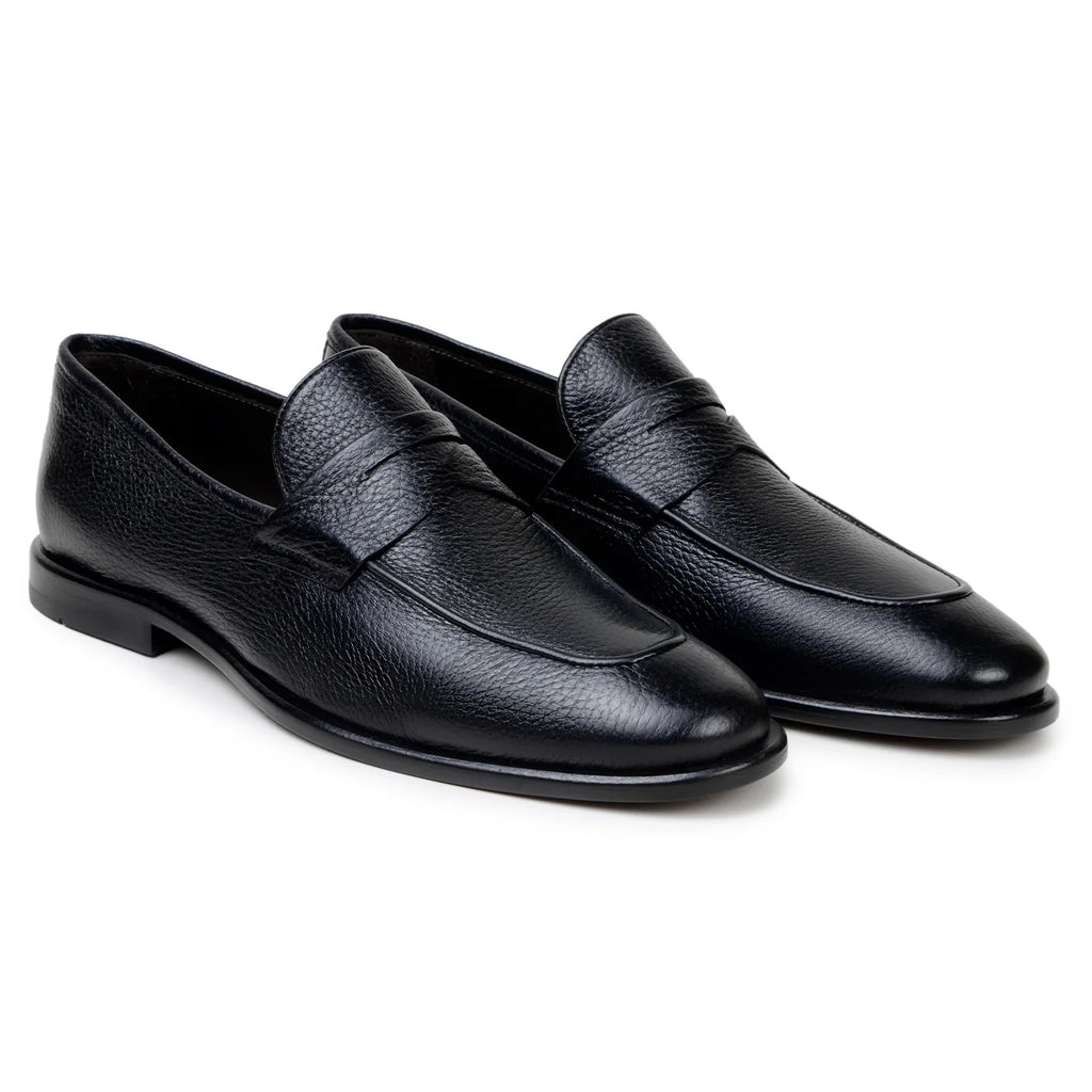 Belvedere Men's Shoes Slip On NOHR Italian luxury Deerskin Black