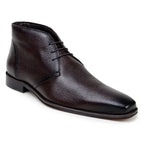 Belvedere Axel Boot Italian Deer skin, Nappa Soft Leather Lace Up Brown