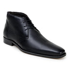 Belvedere Axel Boots Italian Deerskin, Soft Napa Leather Lace Up Black