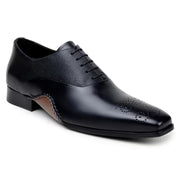Belvedere Men's Shoes Saggio Opanka Italian Calf Leather Lace Up Black