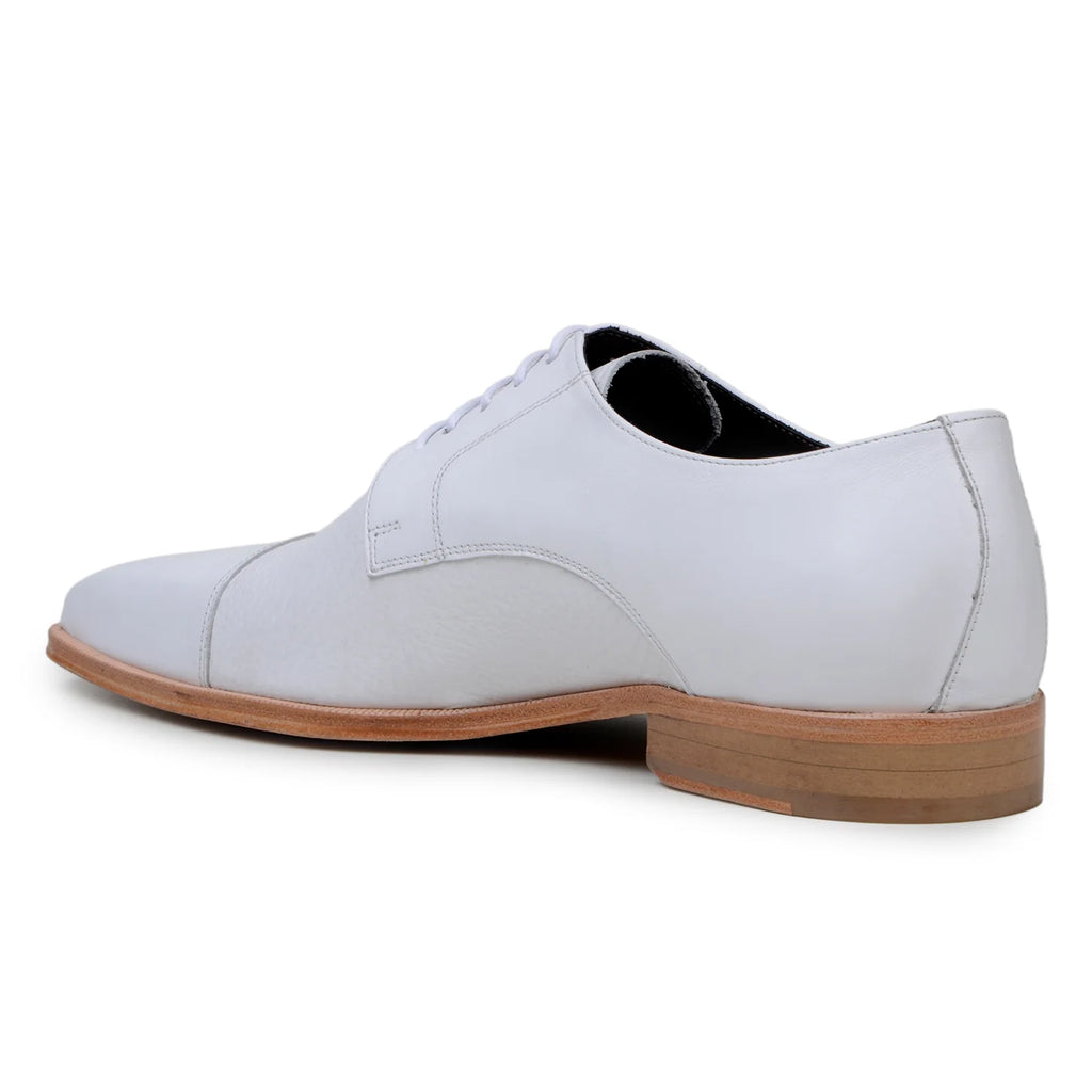 Belvedere Studio Men's Dress Shoes Alexander Deerskin Leather White