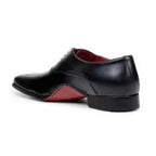 Belvedere Shoes Nero Italian Calf Leather Dressy Lace Up Black/Red