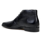 Belvedere Axel Boots Italian Deerskin, Soft Napa Leather Lace Up Black